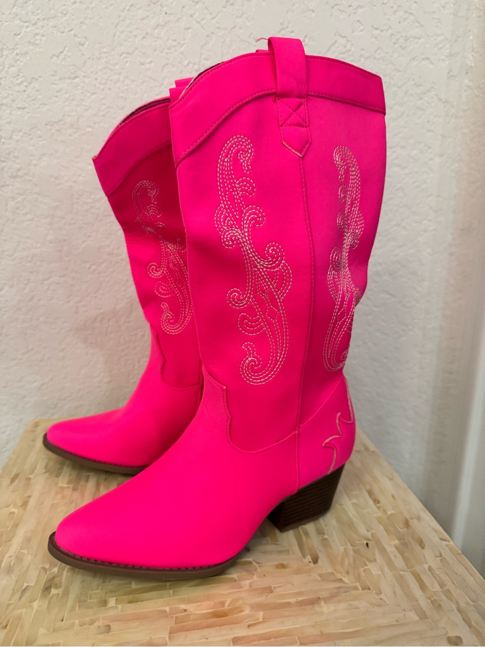 Hot Pink Western Heeled Cowboy Boots
